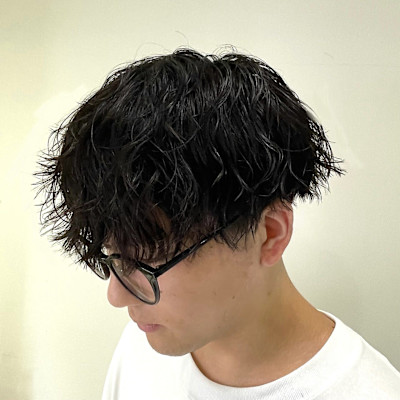 ツイストスパイラルパーマツーブロックメンズマッシュメンズヘア