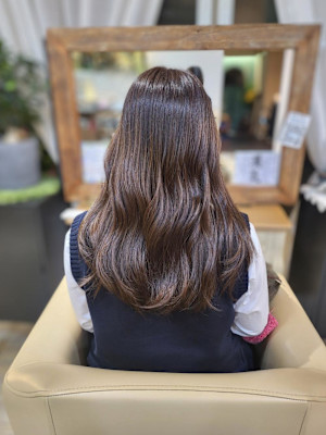 ロング×オリーブベージュ