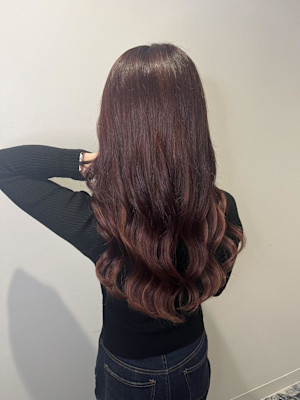 秋に人気！ボルドーカラーエクステ