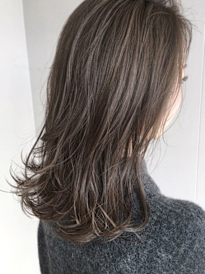 暗髪透け感グレージュ/keshiki大名KAZU