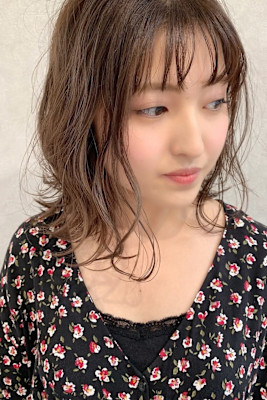 色っぽ小顔ミルクティーボブ