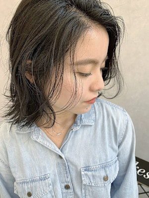 暗くても透け感の出る立体感ボブ/keshiki大名KAZU