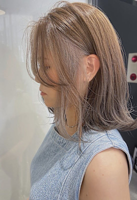 インナーカラー/ミルクティーベージュ/ホワイト