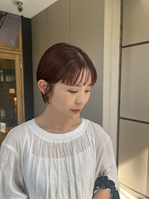 ショート ピンクブラウン