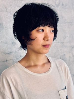 【抜け感】ショートボブ×ゆるふわパーマ