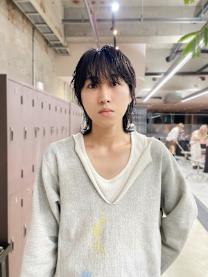 メンズミディアムウルフ