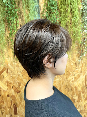 育てる髪質改善カラー/フレンチショートボブスタイル