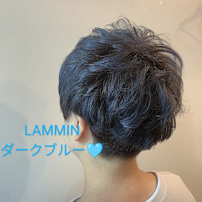 暗髪ネイビーブルー