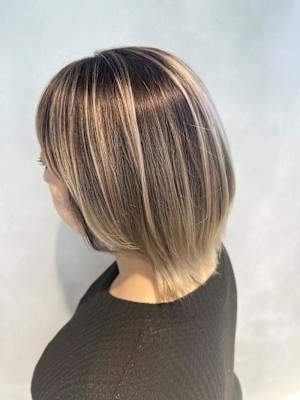 上品バレイヤージュ/ミルクティー/ベージュ