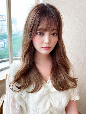 30代/40代/小顔ヘア/前髪/こなれミディ