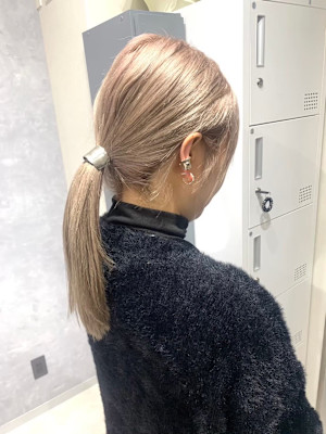 ブリーチカラー、ミルクティー、ダブルカラー