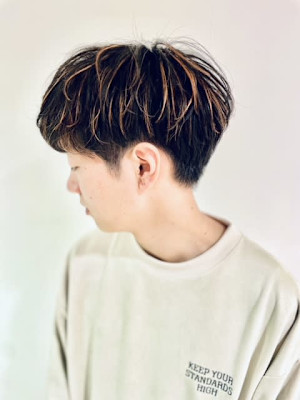 メンズマッシュ×ハイライト