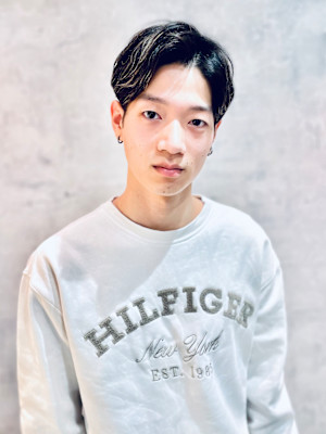 メンズマッシュ×ハイライト