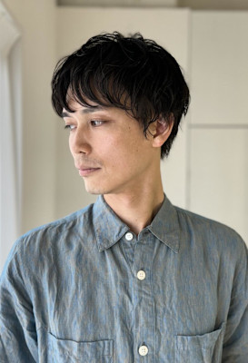 ナチュラルショートメンズパーマ　