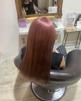 桜ピンクカラー【ケアブリーチ】