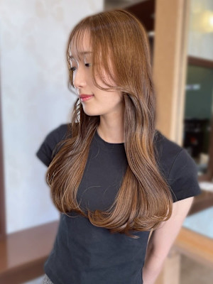 【MICHI 富田店　古作蓮】 シースルーバング ロングヘア