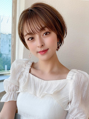 30代/40/小顔/前髪/イメチェン/ショートボブ/髪質改善