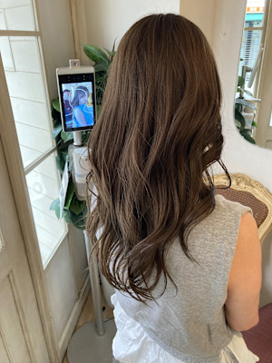 ゆるウェーブパーマロングレイヤームース仕上げ赤羽美容室