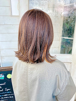 外はねミディアムレイヤーカット赤羽駅近美容室