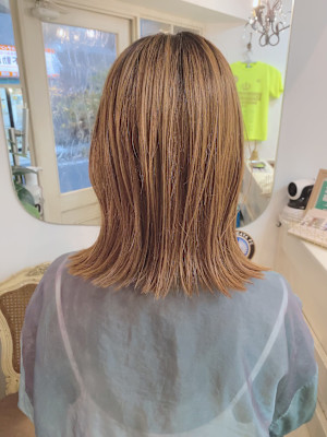 CHAINON赤羽ミディアム2024人気ヘア秋カラー