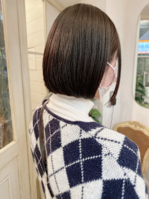 赤羽2024人気ぱつっとボブトーンダウン秋カラー