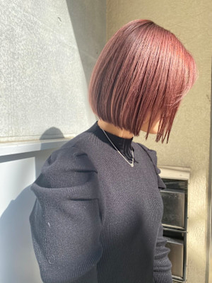 CHAINON赤羽切りっぱなしボブ人気ヘアスタイル