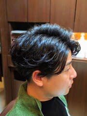 メンズヘア　柔らかふんわりパーマスタイル