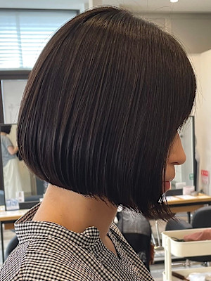 大人マッシュショート丸みショート黒髪ショートベリーショート