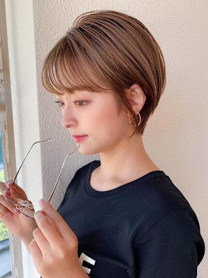 30代/40/小顔/前髪/イメチェン/ショートボブ/髪質改善