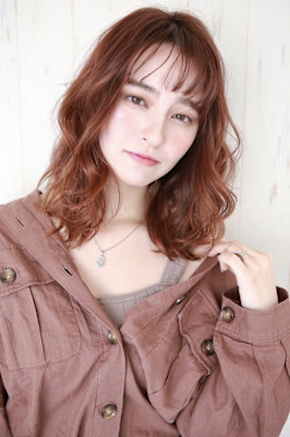 大人可愛いボブに【シースルーバング】