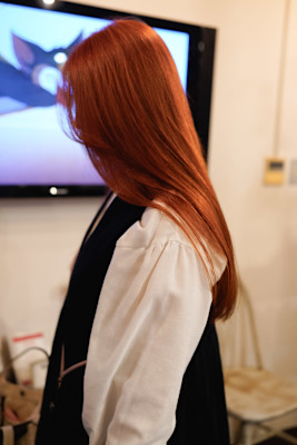 ロング×オレンジカラー