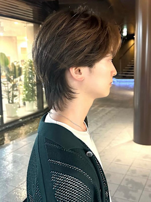 韓国ヘア　ウルフ　バレイヤージュ