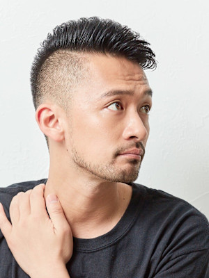 フェード/ハードパート/七三分け