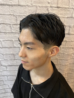 王道ツーブロックミディアムスタイル【新宿/理容室/バーバー】