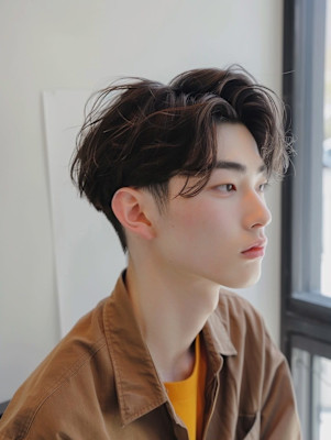 メンズ パーマ ベリー ショート 松原