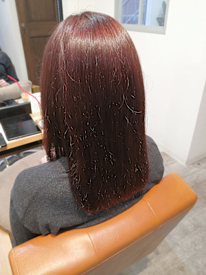 ブリーチなしダブルカラー×パープルブラウン