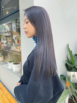 シルバーパープル × ロングヘア　三軒茶屋 田園都市線