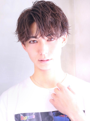 ラフマッシュ　コンマバング　無造作　ショートネープ　