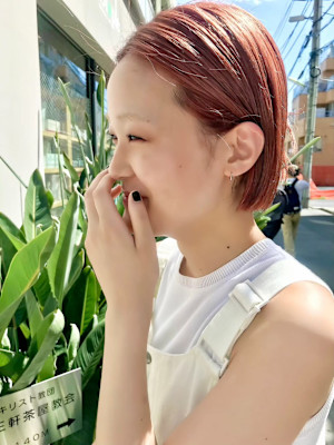 ボブ　オレンジカラー　ハイトーン　[三軒茶屋]