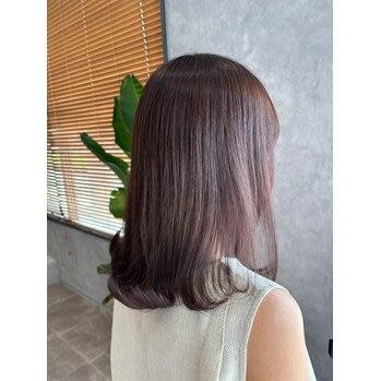 黄み除去、透明感カラー