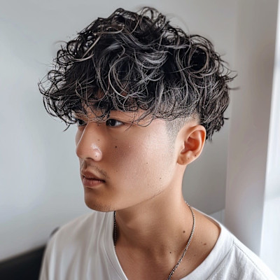 メンズ パーマ カール 松原