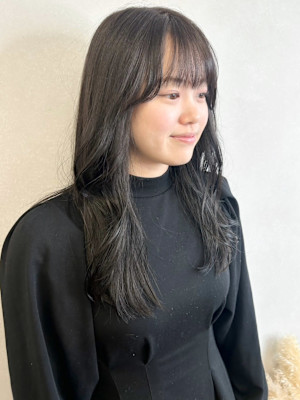 透明感カラーラベンダーグレージュ＊顔まわりレイヤーカット