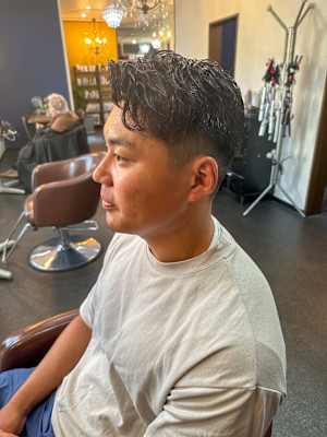 刈り上げ×ワンカールパーマ