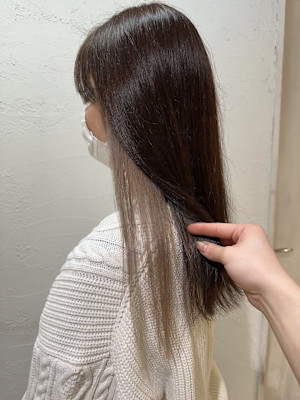 ホワイトベージュインナーカラー ダブルカラー 成増