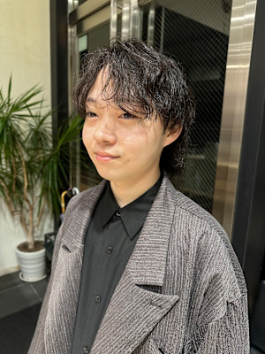 スパイラルパーマ×ウルフカット