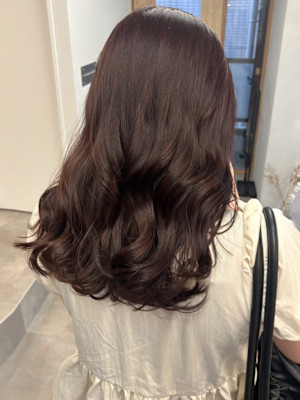 こっくりカラーレッドブラウン＊ブリーチなし暖色カラー