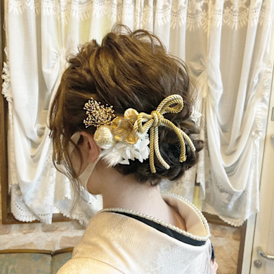 美粧花紋 bisoukamon　ヘアセット