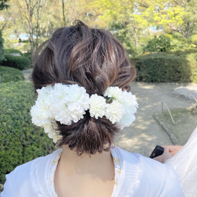 美粧花紋 bisoukamon　ヘアセット