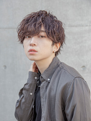 【小久保style】韓国マッシュニュアンスパーマグレーカラー