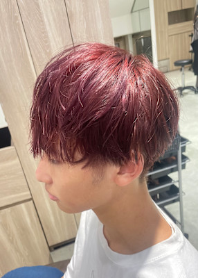 三軒茶屋_メンズ_メンズカット_マッシュ_ピンク_ピンクヘア